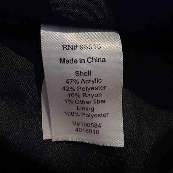 Coldwater Creek Blue Black Gold Metallic Tweed Blazer Jacket‎ Womens Size 12 (L) - Picture 4 of 5